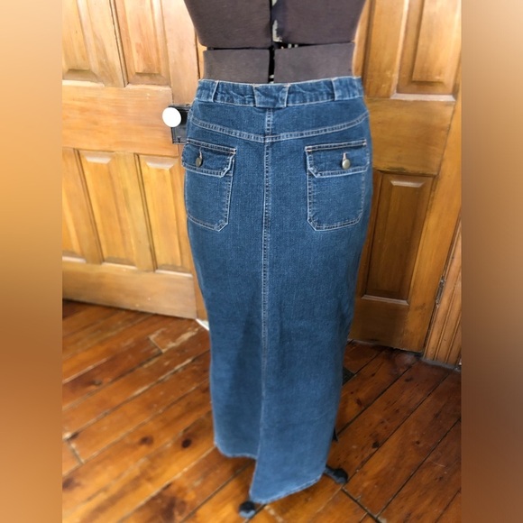 90s Full Length Denim Skirt - Picture 2 of 9